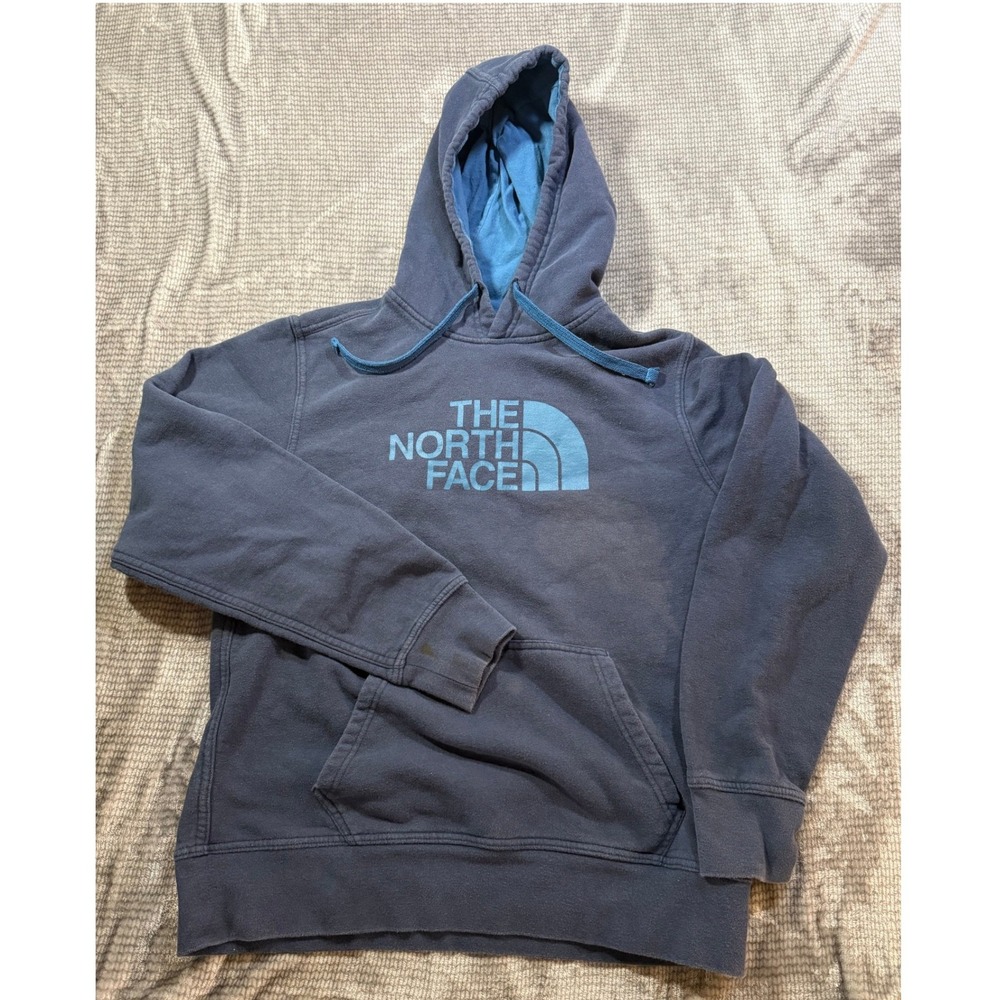 The North Face Mens Navy Blue Logo Pullover Hoodie Sweatshirt‎ Size Medium
